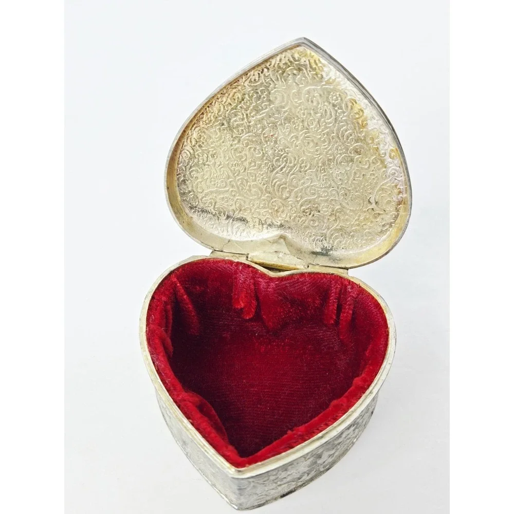 Godinger‎ Heart Shaped Vintage Silver Trinket Box 3